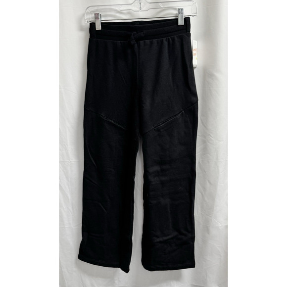 Jumping Beans Adaptive Seated Wide Leg Terry Pants Girls Size 10 Black - Picture 1 of 8
